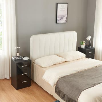 [en.casa] Nachtkastje Aurdal set van 2 met 3 lades 66x37x34,, Verzenden, Nieuw