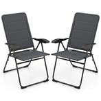 LIVSK Terrasstoelset van 2 - Verstelbare Rugleuning - Opvouw, Verzenden, Nieuw