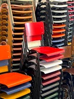 Retro sledestoelen nieuw eetkamerstoelen schoolstoelen, Gebruikt, Overige kleuren, Ophalen of Verzenden, Metaal
