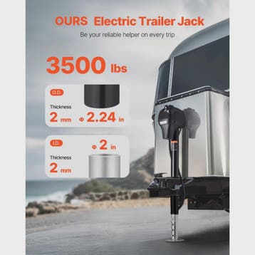 Elektrische Trailer Jack 3500/5000 Lbs - 12V Aanhangerlift m, Verzenden, Nieuw
