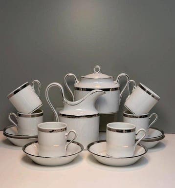 Ginori - Koffieservies (14) - Porselein - Ginori