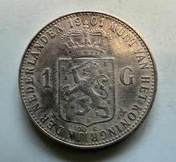 Nederland. Wilhelmina. 1 Gulden 1901 (Zonder minimumprijs)