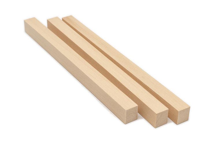 Netjes geschaafd blok/stok lindehout (2.5x2.5x40 cm, om te, Doe-het-zelf en Verbouw, Gereedschap | Handgereedschap, Nieuw, Ophalen of Verzenden