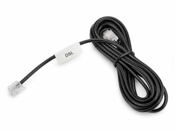 DSL Kabel RJ11 naar RJ11 voor Modem - Zwart, Verzenden, Zo goed als nieuw