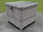 Toscane XL bijzettafel 50x50xH46 cm wit grijs, Tuin en Terras, Ophalen of Verzenden, Nieuw, Wicker