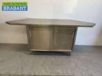 RVS Werkkast Kast Werktafel 2 schuifdeuren 226 cm Horeca, Ophalen of Verzenden, Nieuw zonder verpakking