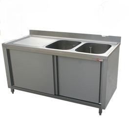 RVS Spoeltafel | 2 Spoelbakken Rechts | 180x70x88 cm, Verzenden, Nieuw in verpakking