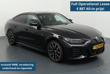 BMW i4 eDrive40 M Sport Leder | High exe. | Trekhaak | 36m, Achterwielaandrijving, Zwart, Zwart, Elektrisch