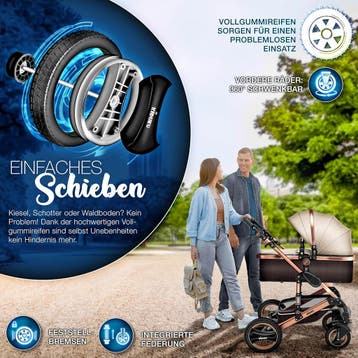 Kinderwagen 3 in 1 - Buggy - Wandelwagen - Kinderbuggy - Bru, Kinderen en Baby's, Verzenden, Zo goed als nieuw