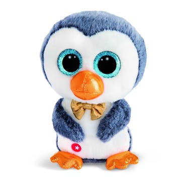 Nici Pinguin Sniffy - pluche knuffel - wit/blauw - 15 cm, Verzenden, Nieuw