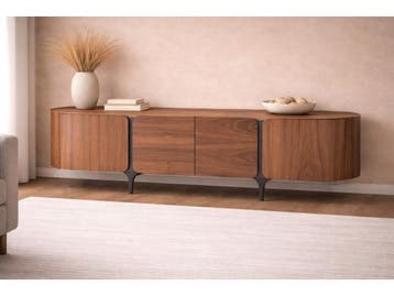 Veiling - Tv dressoir Walnoot - 200cm - Notenhout bruin - br, Nieuw