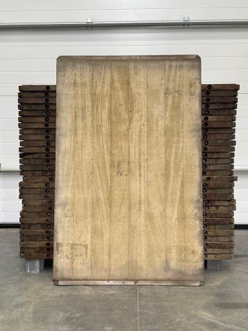 A-Kwaliteit Hardhout Steenschotten (Yellow Balau)145x93x4cm, Gebruikt, Hout