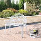 Tuinbank Monfalcone 2-persoonsbank 99x54x78 cm wit casa.pro, Verzenden, Nieuw
