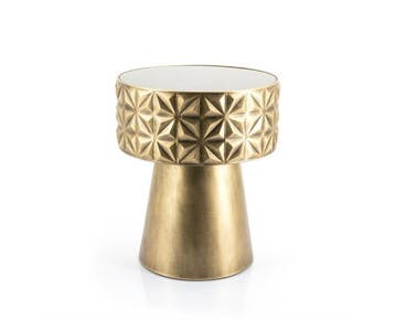 Bijzettafel Besto rond - goud | BY-BOO, Ophalen of Verzenden, Nieuw
