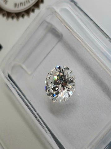 1 pcs Diamant (Natuurlijk) - 0.93 ct - Rond - D (kleurloos), Nieuw