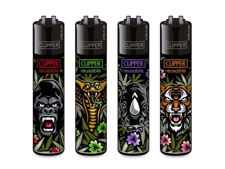 Clipper aansteker - jungle Weed - CP11 (4 stuks), Verzamelen, Rookartikelen, Aanstekers en Luciferdoosjes, Nieuw, Verzenden