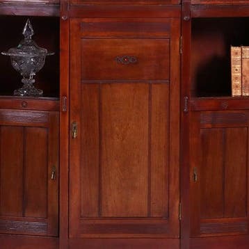 Art deco kast in massief mahonie met subliem snijwerk Hollan, Ophalen of Verzenden