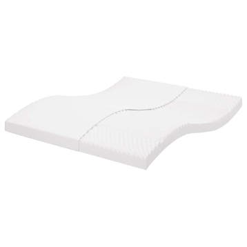 vidaXL Schuimmatras 7 zones hardheid 20 ILD 200x220 cm wit, Verzenden, Nieuw