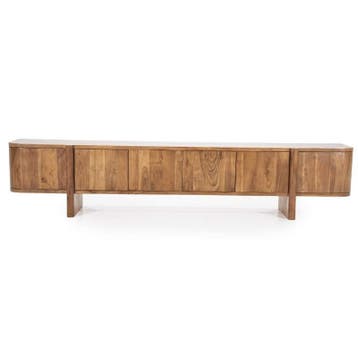 TV-Meubel Julian 6-deurs - Bruin - 95908 - tv-meubels, Nieuw, Overige materialen