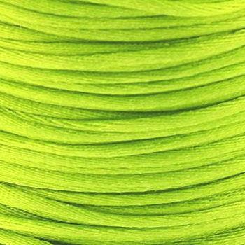 2 meter Macrame Satijndraad 1.0 Neon Light Green, Ophalen of Verzenden, Nieuw, Draad