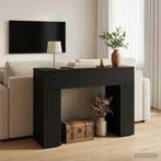 vidaXL Salontafel Zwart 102 x 35 x 75 cm Bewerkt hout, Huis en Inrichting, Tafels | Salontafels, Minder dan 50 cm, Verzenden, Vierkant