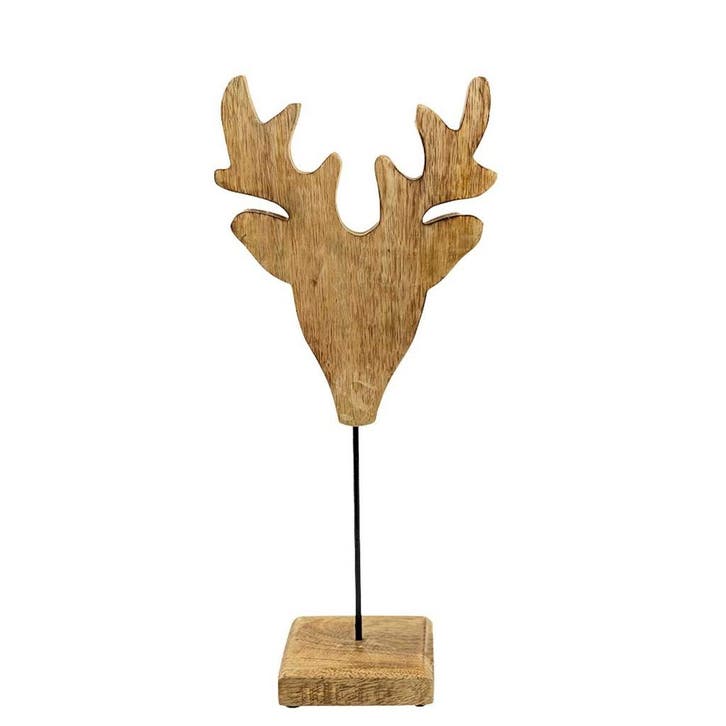 staand hert mango hout h41 d18x10cm, Huis en Inrichting, Woonaccessoires | Overige, Verzenden
