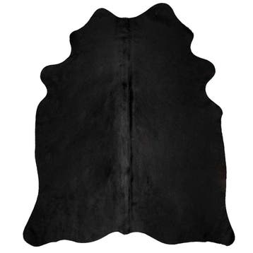 Koeienhuid Vloerkleed Zwart | Tweedekansje | OP=OP, Zwart, 150 tot 200 cm, Ophalen of Verzenden, Zo goed als nieuw