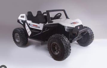 Kinderjeep, 24V Beach buggy Wit, High speed 15km/h, 2 pers, Ophalen of Verzenden, Nieuw, Afstandsbediening