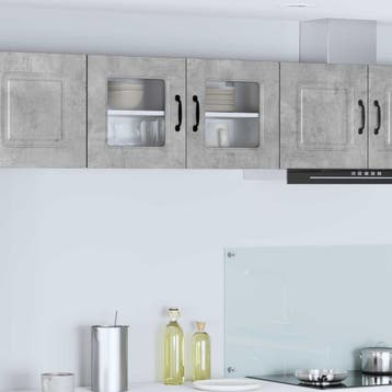 vidaXL Vaatwasserpaneel Kalmar Beton Grijs 80 x 31 x 40 cm, Huis en Inrichting, Verzenden, Nieuw, Grijs
