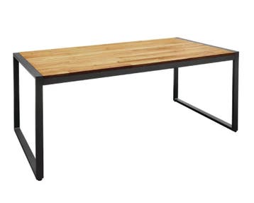 Rechthoekige Stalen en Acaciahouten Industriële Tafel, Verzenden, Nieuw in verpakking