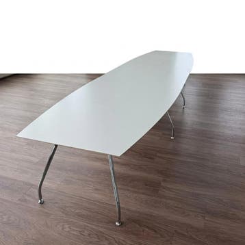 Vergadertafel - Wit Blad | 490 x 130 cm, Ophalen of Verzenden, Gebruikt