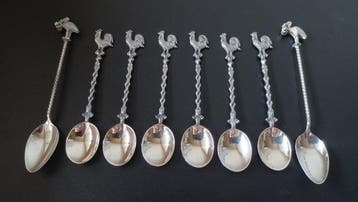 G.W.Bolman-Leeuwarden-JGz-8 Theelepels-93 Gram - Lepel (8) -