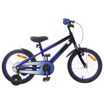 vidaXL Kinderfiets 16 Inch voor 4-6 jaar oud Blauw Zwart, Verzenden, Nieuw