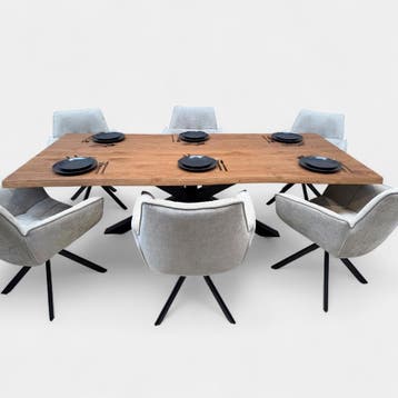 Tafel Boomstam eikenhout  Matrix  220x100, Ophalen, Nieuw