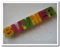 Doosje viltletters SUMMER 4 delig, Hobby en Vrije tijd, Knutselen, Ophalen of Verzenden, Nieuw