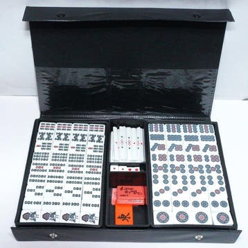 Bordspel - Japanese Mahjong Set - Plastic, hars, Antiek en Kunst, Antiek | Speelgoed