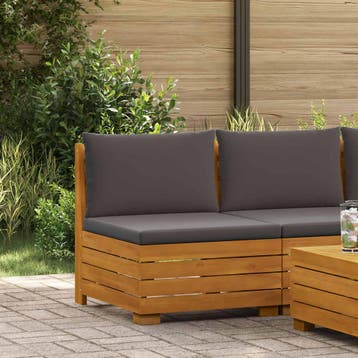 vidaXL Tuin Midden Sofa Massief Acaciahout Bruin, Verzenden, Nieuw