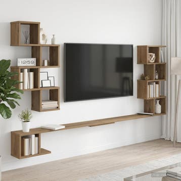 vidaXL Vaste TV Plank Artisanaal eiken 160 x 15 x 94 cm, Verzenden, Nieuw