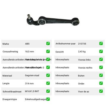 Draagarm Mazda 6 1.8 (GG) Van 2002-08 tot 2007-08 - Autopart, Verzenden, Nieuw, Mazda