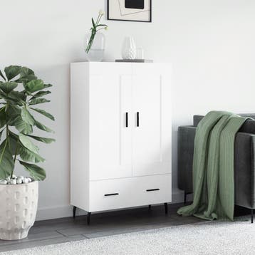 vidaXL buffetkast 69,5x31x115 cm bewerkt hout wit, Minder dan 50 cm, Verzenden, 100 tot 150 cm, Nieuw