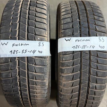 2x185-55-14 Falken Winter 2x5.5m €40 Per Band 185 55 14, Ophalen, 14 inch, Gebruikt, Band(en)