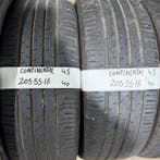 2x205-55-16 Continental Zomer 2x4.5mm €40 PerBand 205 55 16, Auto-onderdelen, Banden en Velgen, Ophalen, Gebruikt, 16 inch, 205 mm