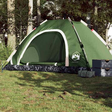 vidaXL Tent 5-persoons snelontgrendeling groen, Verzenden, Nieuw, Tot en met 2
