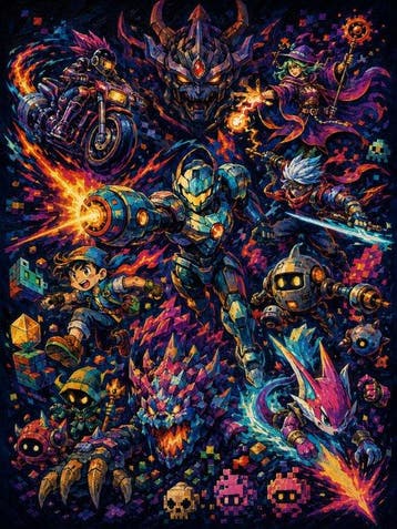 Shayer - The Arcade Dream Never Ended - XL - 60x80cm - 1/1, Nieuw