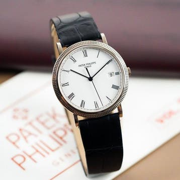 Patek Philippe - Calatrava 18k White Gold Automatic Date -, Nieuw