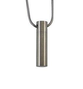 Ashanger edelstaal Buis klein mat + ketting verzenden gratis, Sieraden, Tassen en Uiterlijk, Kettinghangers, Ophalen of Verzenden