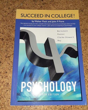 Pauk Chapters for Bernstein/Penner/Clarke - Psychology, Verzenden, Gelezen