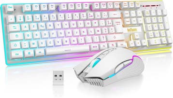 Draadloos Gaming Keyboard | RGB Wit | Laatste Stuk!, Ergonomisch, Azerty, Ophalen of Verzenden, Zo goed als nieuw