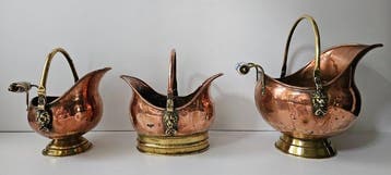 Zeldzame set helmkit - Bloempot - Koper