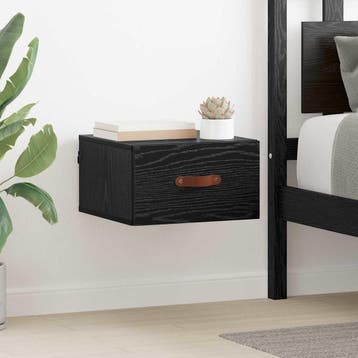 vidaXL Wandkastje 35 x 35 x 20 cm Bewerkt hout Zwart Eiken, Huis en Inrichting, Kasten | Overige, Verzenden, Nieuw